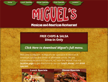 Tablet Screenshot of miguelscharlotte.com